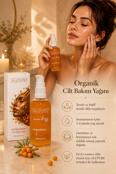 ALLPURE ОБЛЕПИХОВОЕ МАСЛО (облепиха) 100% органическое масло для ухода за кожей
