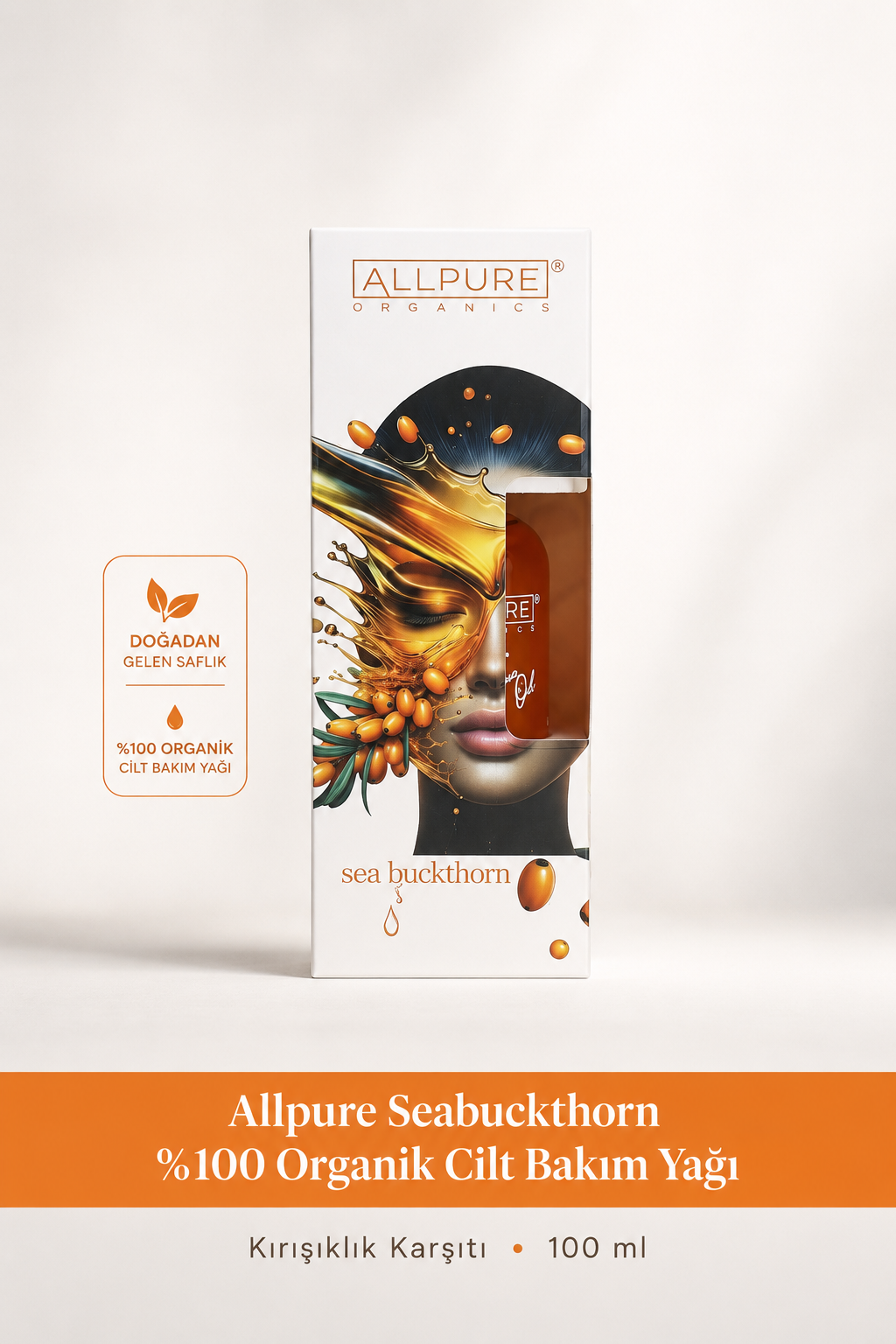 ALLPURE SEABUCKTHORN OIL (Yabani İğde) %100 Organik Cilt Bakım Yağı