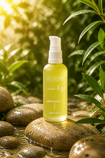 ALLPURE PALMAROSA OIL (Lemongrass) 100% Organic Skin Care Oil