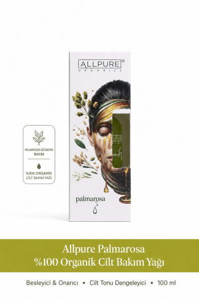 ALLPURE PALMAROSA OIL (Limonotu) %100 Organik Cilt Bakım Yağı