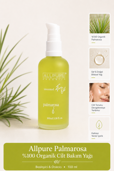 ALLPURE PALMAROSA OIL (лемонграсс) 100% органическое масло для ухода за кожей