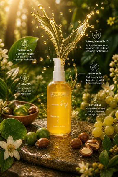 ALLPURE TAMANU OIL (дерево таману) 100% органическое масло для ухода за кожей