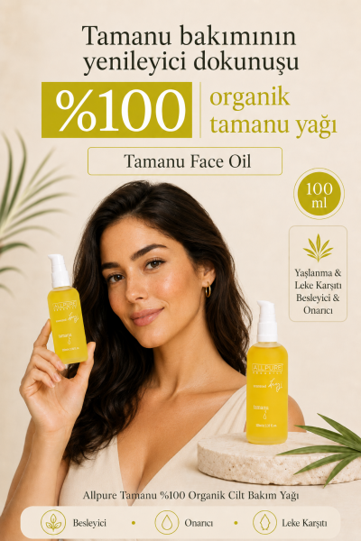 ALLPURE TAMANU OIL (Tamanu Ağacı) %100 Organik Cilt Bakım Yağı