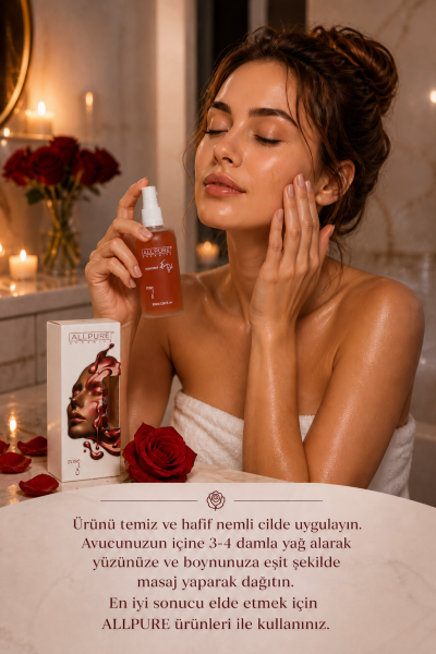 ALLPURE ROSE DAMASCUS OIL (Wild Rose) 100% Organic Skin Care Oil