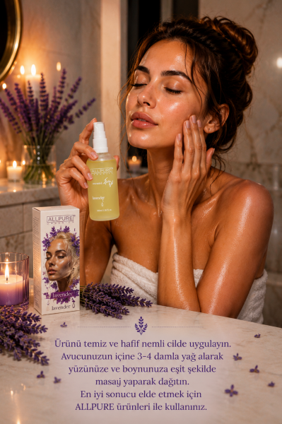 ALLPURE LAVANDER OIL  (Lavanta) %100 Organik Cilt Bakım Yağı