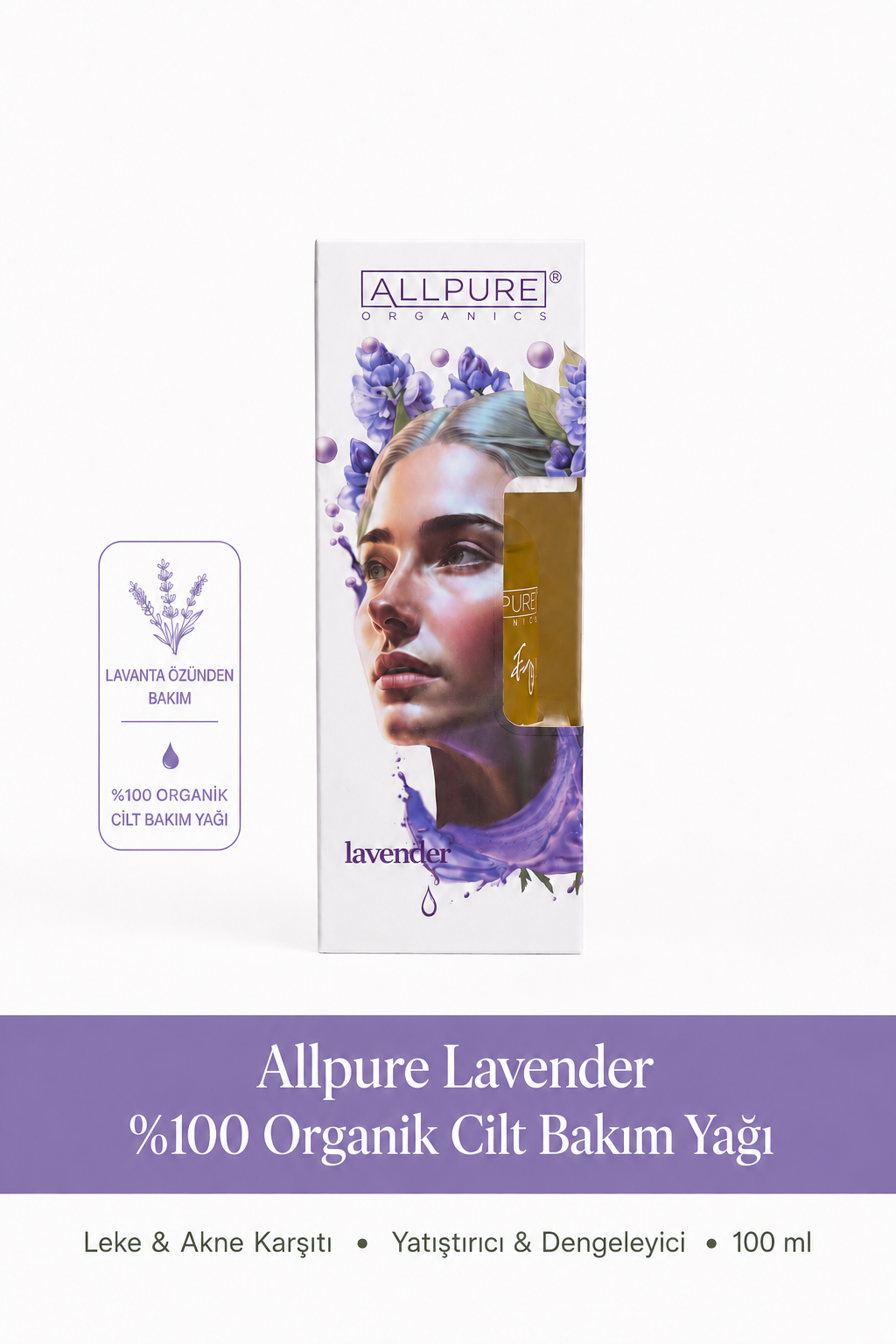 ALLPURE LAVANDER OIL  (Lavanta) %100 Organik Cilt Bakım Yağı