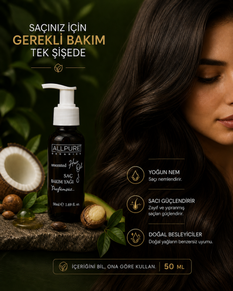 ALLPURE MIROIL HAIR (100% Organic Hair Care Oil 50ml)