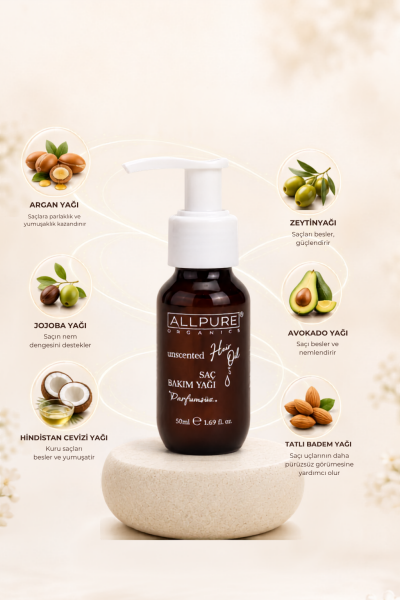 ALLPURE MIROIL HAIR (%100 Organik Saç Bakım Yağı 50ml)