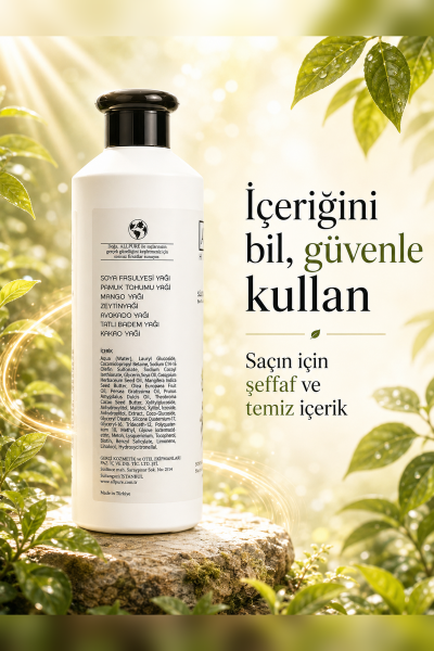 ALLPURE SHAMPOO 500ml ( Sulfat, Tuz ve Paraben içermeyen BIOTIN, COLLAGEN ve 7 YAĞ katkılı Doğal ŞAMPUAN)