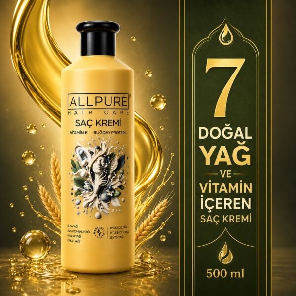 ALLPURE HAIR CONDITIONER 500 мл (натуральный КОНДИЦИОНЕР ДЛЯ ВОЛОС с ВИТАМИНОМ Е + протеином пшеницы и 7 МАСЛАМИ)