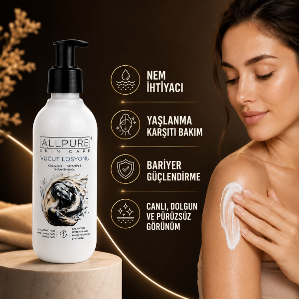 ALLPURE MOISTURIZER BODY MILK 200 мл (коллаген + витамин E + витамин B5 + 7 масел, интенсивный увлажняющий лосьон для тела 200 мл)
