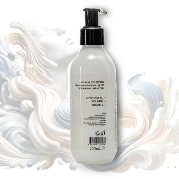 ALLPURE MOISTURIZER BODY MILK 200ml (Collagen + Vitamin E + Vitamin B5 + 7 Oil Blend Intensive Moisturizing Body Lotion 200ml)