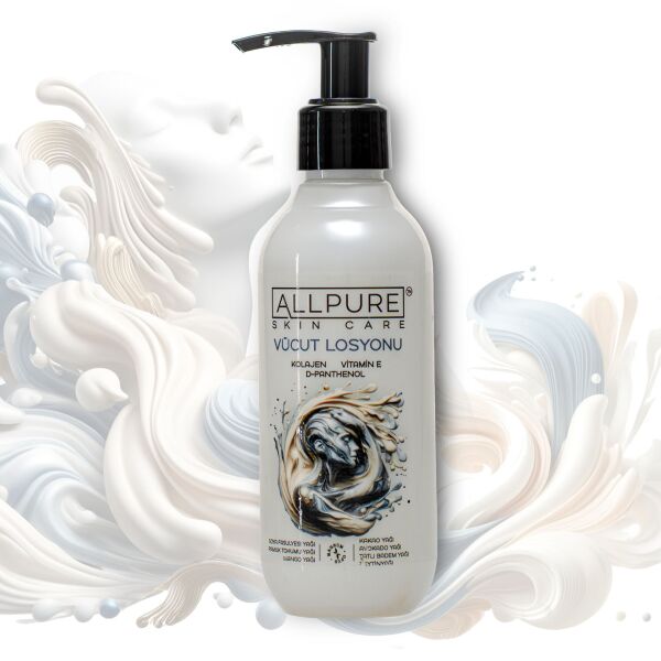 ALLPURE MOISTURIZER BODY MILK 200ml ( Collagen + Vitamin E + Vitamin B5 + 7 Yağ Karışımlı Yoğun Nemlendiricili Vücut Losyonu 200ml)