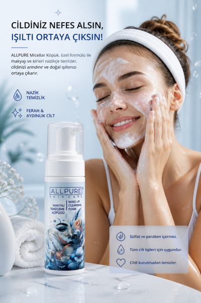 ALLPURE MAKE-UP REMOVER FOAM 150ml (Make-up Cleansing Foam MICELLAR 150ml)