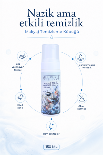 ALLPURE MAKE-UP REMOVER FOAM 150ml (Makyaj Temizleme Köpüğü MICELLAR 150ml)