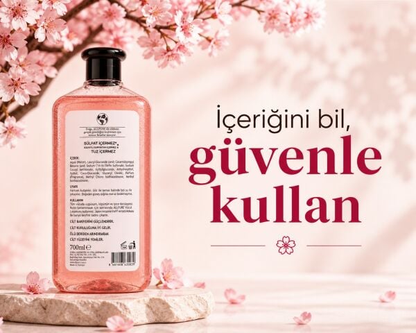 ALLPURE SHOWER GEL 700ml (Family Size) JAPANESE CHERRY - Japanese Cherry Blossom Shower Gel Family Size