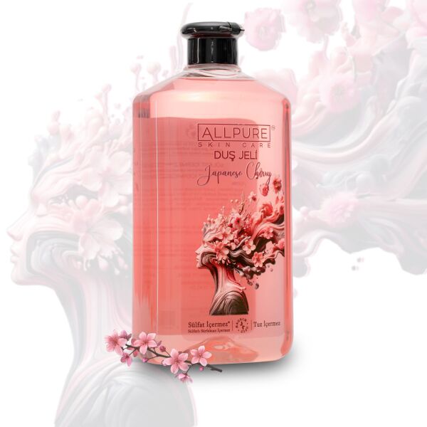 ALLPURE SHOWER GEL 700ml (Family Size) JAPANESE CHERRY - Japanese Cherry Blossom Shower Gel Family Size