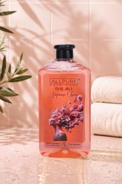 ALLPURE SHOWER GEL 700ml (Family Size) JAPANESE CHERRY - Japon Kiraz Çiçeği Duş Jeli Aile Boyu