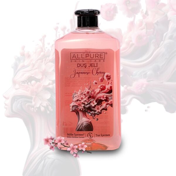 ALLPURE SHOWER GEL 700ml (Family Size) JAPANESE CHERRY - Japon Kiraz Çiçeği Duş Jeli Aile Boyu