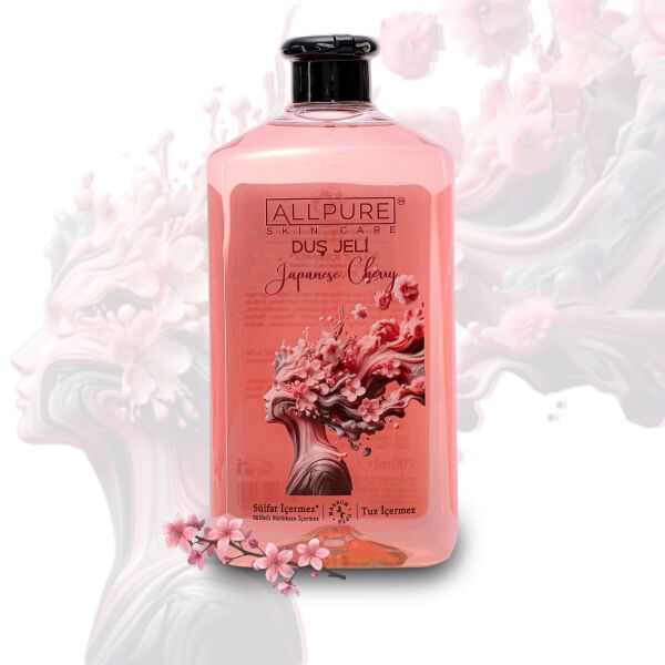 ALLPURE SHOWER GEL 700ml (Family Size) JAPANESE CHERRY - Japon Kiraz Çiçeği Duş Jeli Aile Boyu
