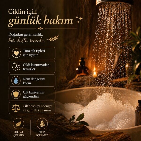 ALLPURE SHOWER GEL 700ml (Family Size) OUD WOOD - Ud Ağacı Esanslı Duş Jeli Aile boyu