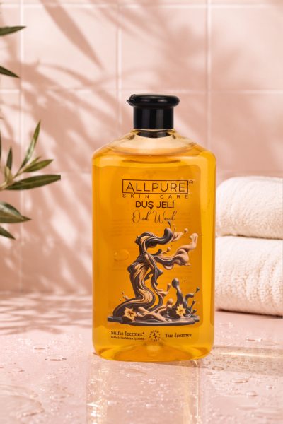 ALLPURE SHOWER GEL 700ml (Family Size) OUD WOOD - Ud Ağacı Esanslı Duş Jeli Aile boyu