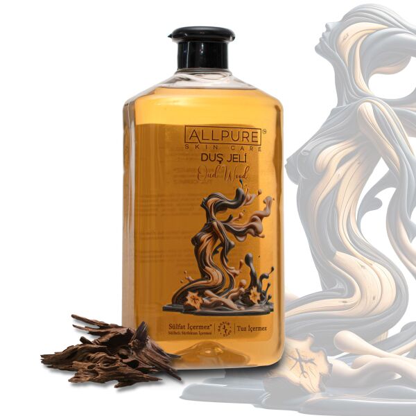 ALLPURE SHOWER GEL 700ml (Family Size) OUD WOOD - Ud Ağacı Esanslı Duş Jeli Aile boyu