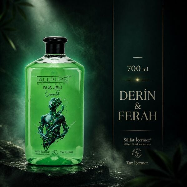 ALLPURE SHOWER GEL 700ml (Family Size) EMERALD - EMERALD Duş Jeli Aile boyu
