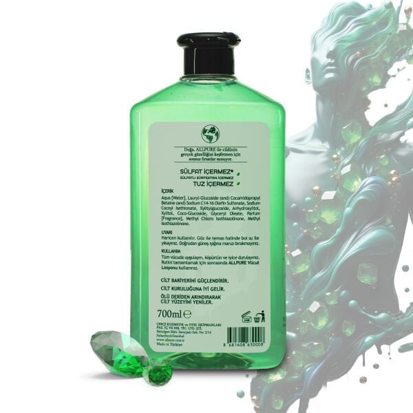 ALLPURE SHOWER GEL 700ml (Family Size) EMERALD - EMERALD Duş Jeli Aile boyu