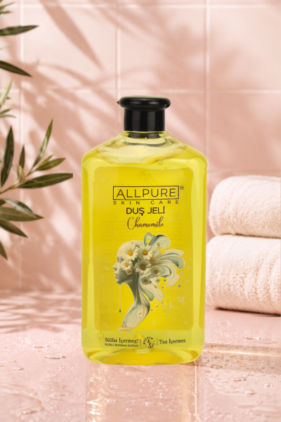 ALLPURE SHOWER GEL 700ml (Family Size) CHAMOMILLE - Papatya Duş Jeli Aile Boyu