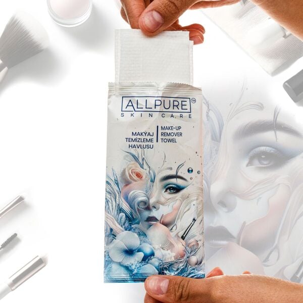 ALLPURE MAKE-UP REMOVER TOWEL 10 pcs. Pack (Makyaj Temizleme Havlusu 10 adet TEKLİ  MICELLAR HAVLU)