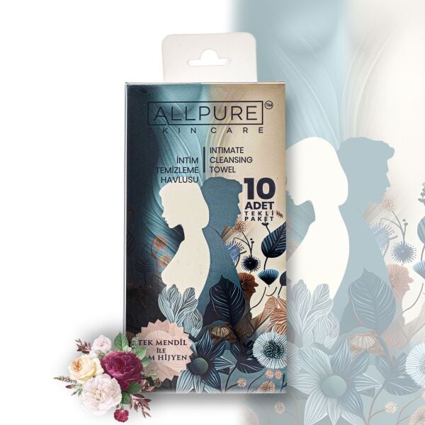 ALLPURE INTIMATE CLEANSING TOWEL 10 pcs. Pack ( GENITAL BÖLGE İntim Temizleme Havlusu 10 adet TEKLİ HAVLU)