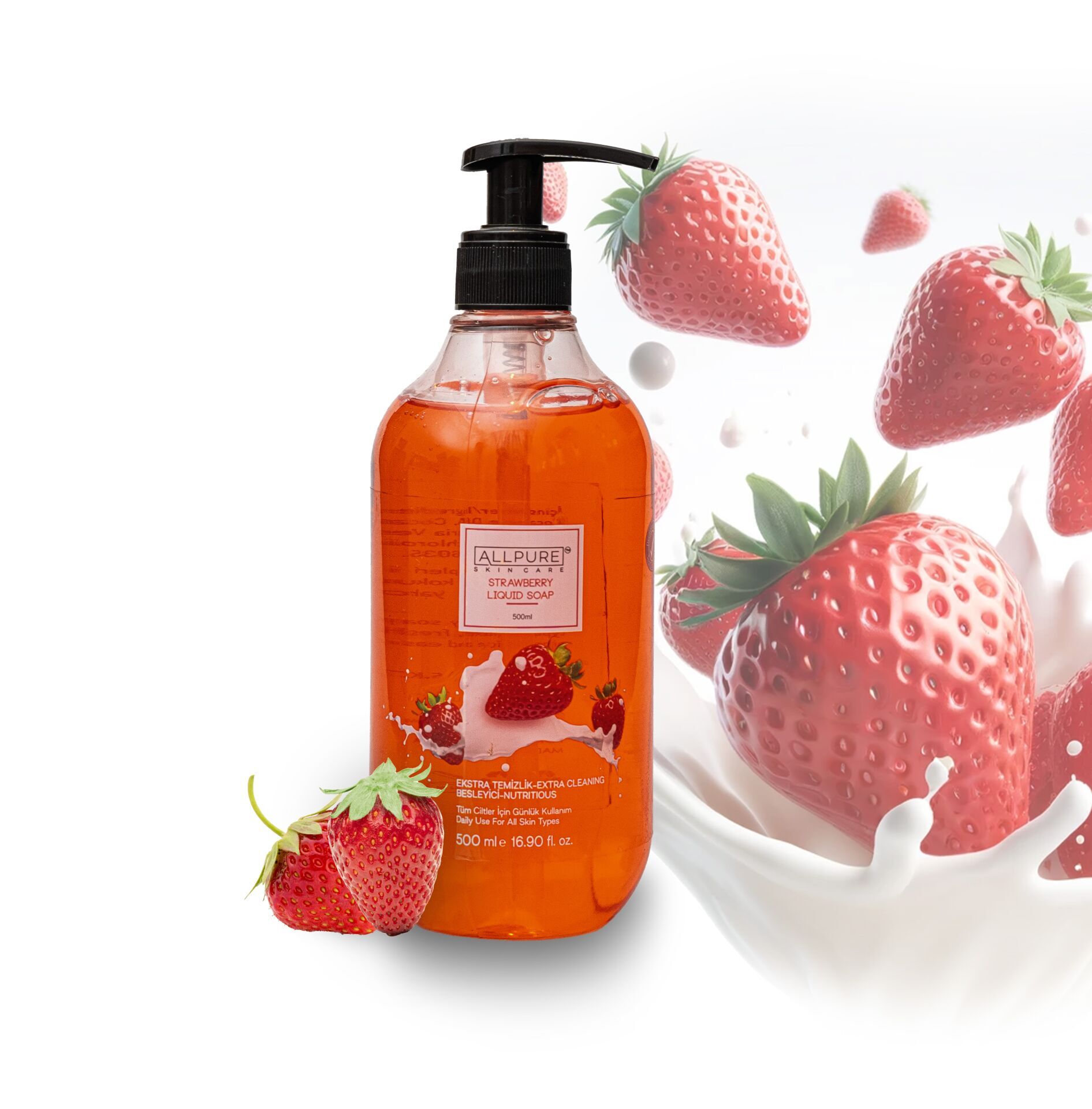 ALLPURE LIQUID SOAP / STRAWBERRY 500ml - Liquid Soap Strawberry 500ml