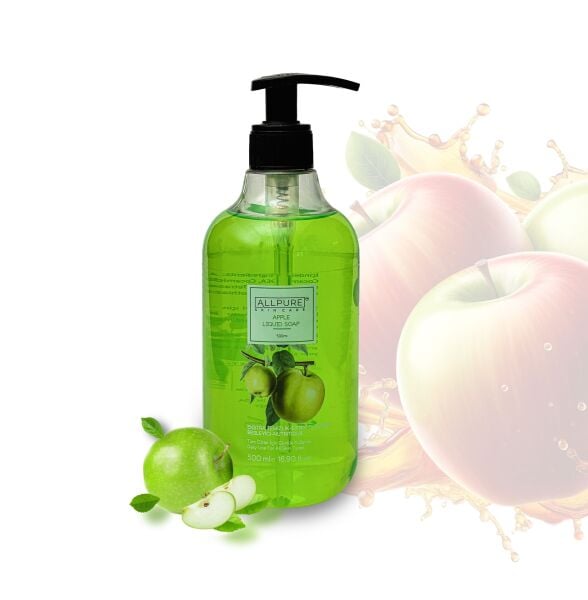 ALLPURE LIQUID SOAP / GREEN APPLE  500ml - Sıvı Sabun Yeşil Elma 500ml