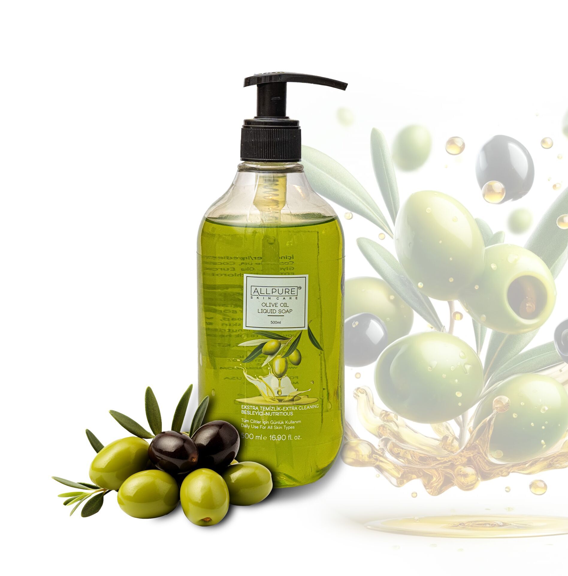 ALLPURE LIQUID SOAP / OLIVE OIL  500ml - Sıvı Sabun Zeytinyağlı  500ml