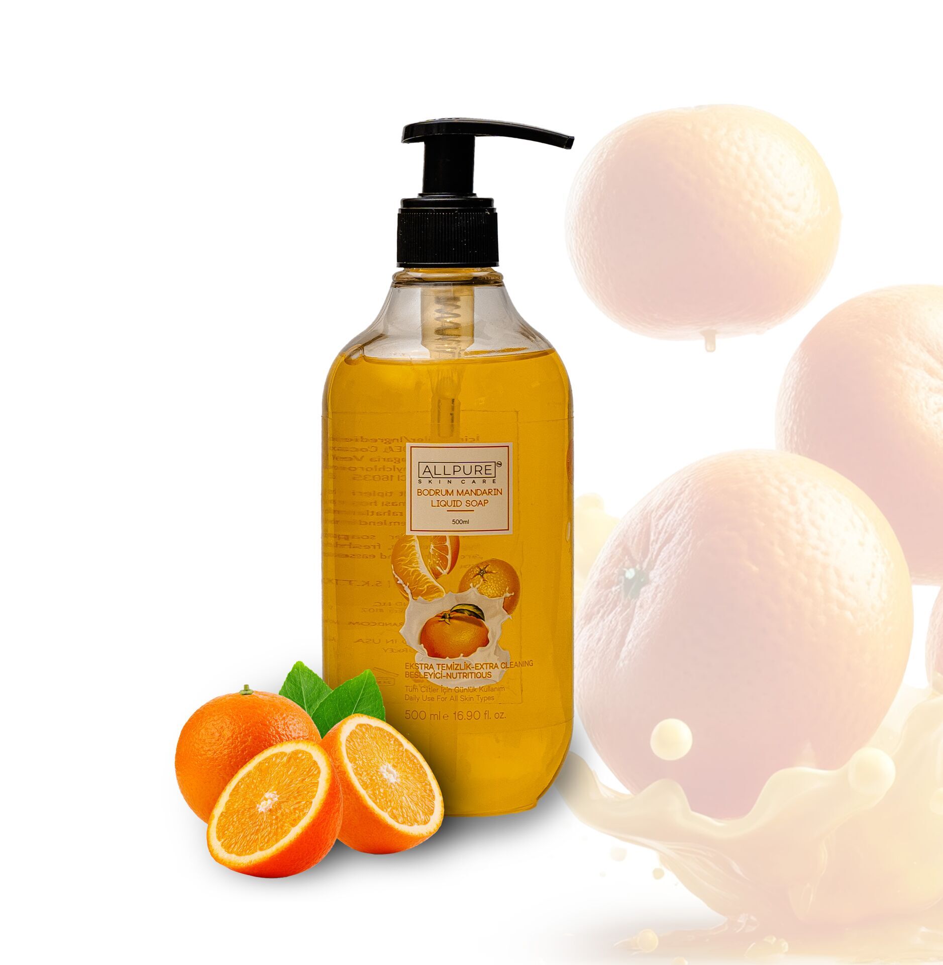 ALLPURE LIQUID SOAP / MANDARIN 500ml - Liquid Soap Bodrum Mandarin 500ml