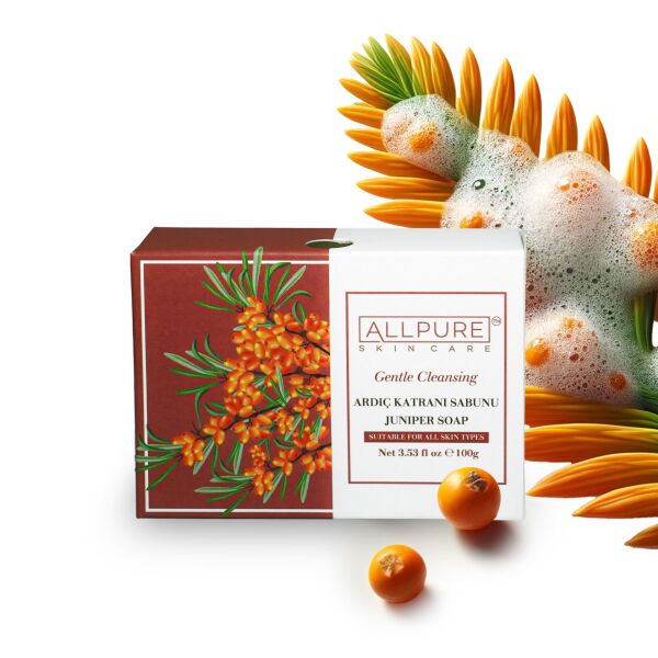 ALLPURE BAR SOAP 100gr (JUNIPER)  Ardıç Katranı Doğal Sabun 100gr.