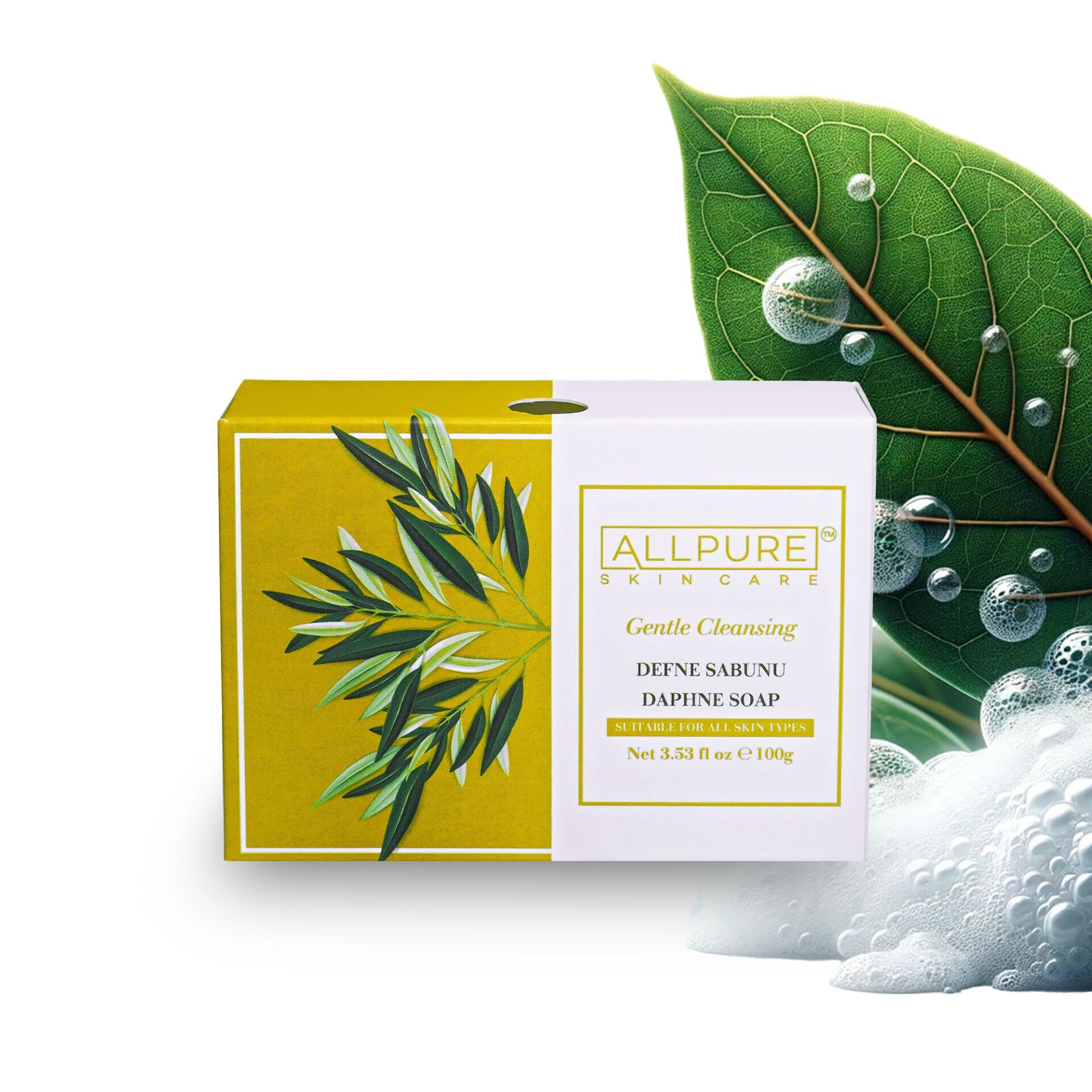 ALLPURE BAR SOAP 100gr (DAPHNE) Laurel Natural Soap 100gr.