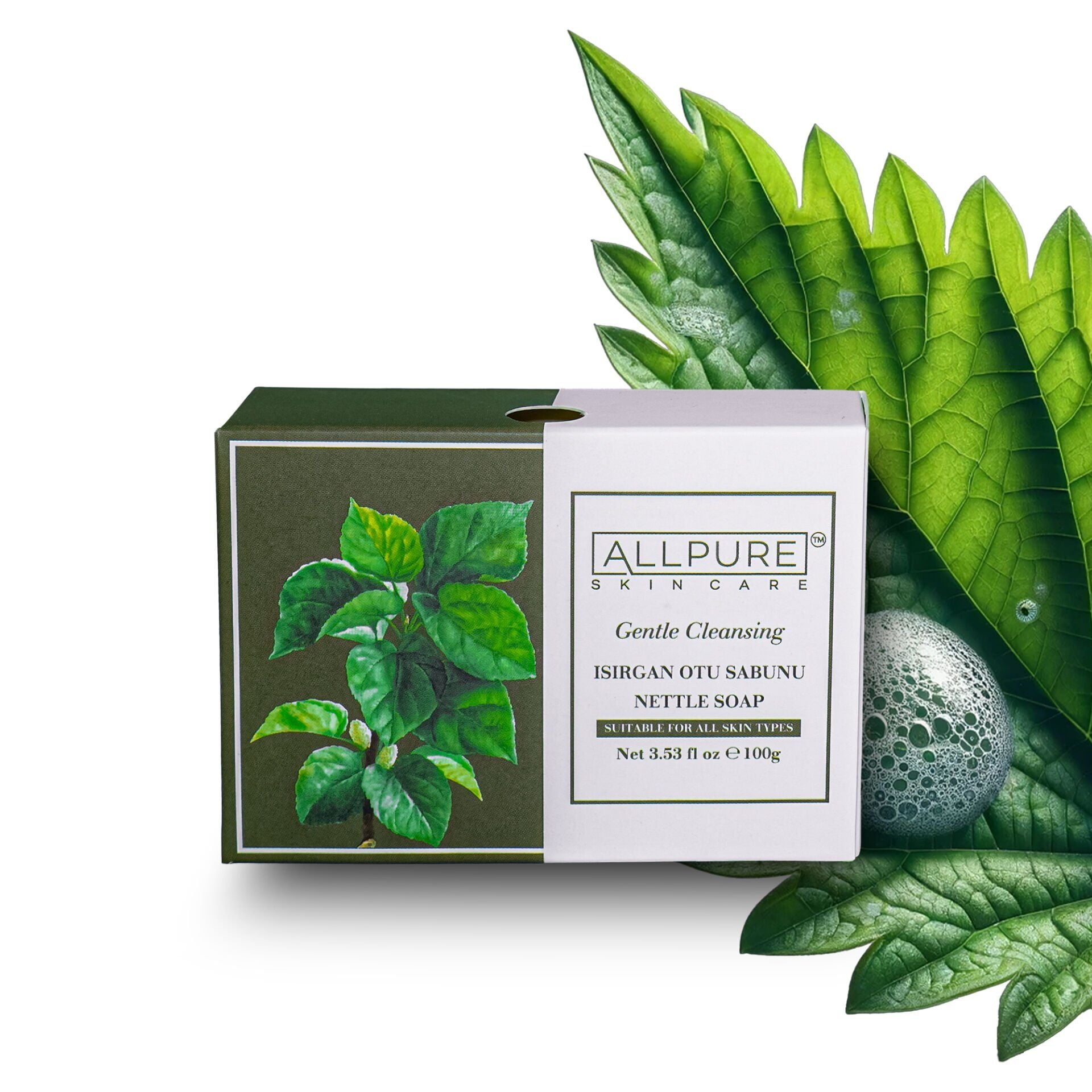 ALLPURE BAR SOAP 100гр (КРАПИВА) Натуральное мыло с крапивой 100гр.