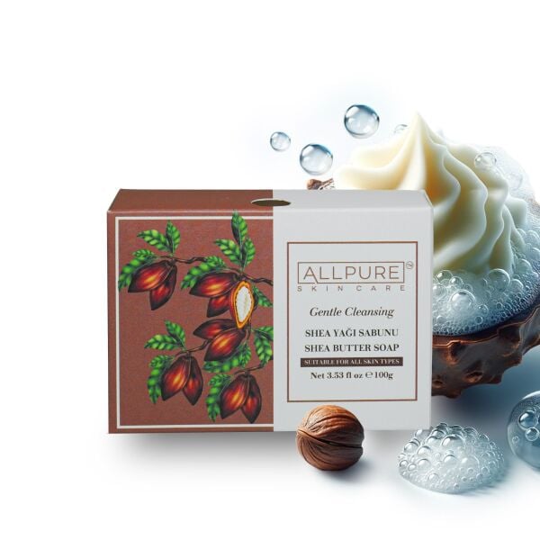 ALLPURE BAR SOAP 100gr (SHEA BUTTER)  Shea Yağı Doğal Sabun 100gr.