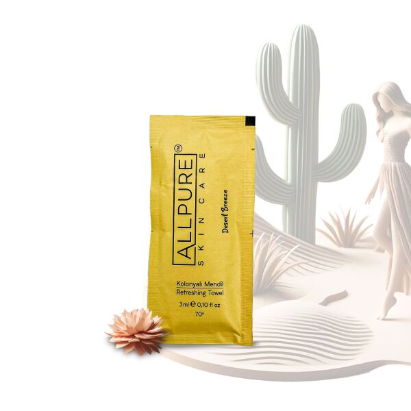 ALLPURE REFRESHING TOWEL - DESERT BREEZE (25pcs Pack) - Kolonyalı Mendil 25li Paket