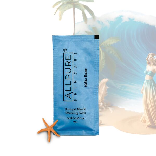 ALLPURE REFRESHING TOWEL -MALIBU DREAM (25pcs Pack) - Parfümlü Islak Mendil 25li Paket