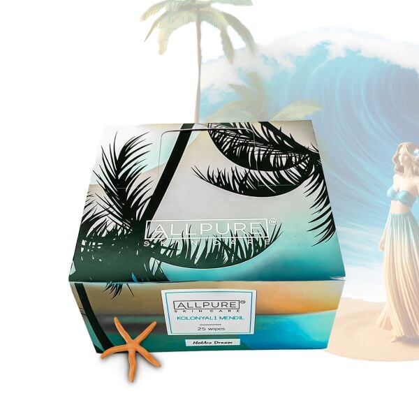ALLPURE REFRESHING TOWEL -MALIBU DREAM (25pcs Pack) - Parfümlü Islak Mendil 25li Paket