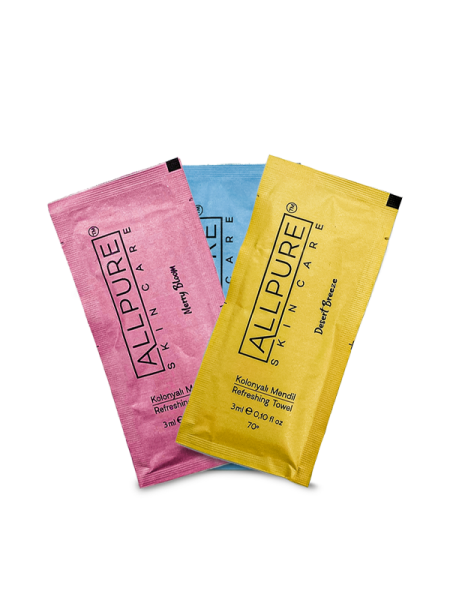 ALLPURE REFRESHING TOWEL -PERFUME BLEND (25pcs Pack) - Karışık Parfümlü Islak Mendil 25li Paket(Kopya)